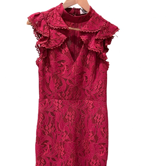 Lace Cocktail Dress by Adelyn’s Rae: Dark Raspberry - Picture 5 of 11